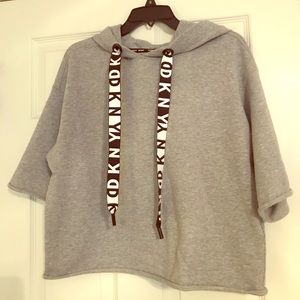 DKNY sport gray hooded shirt new